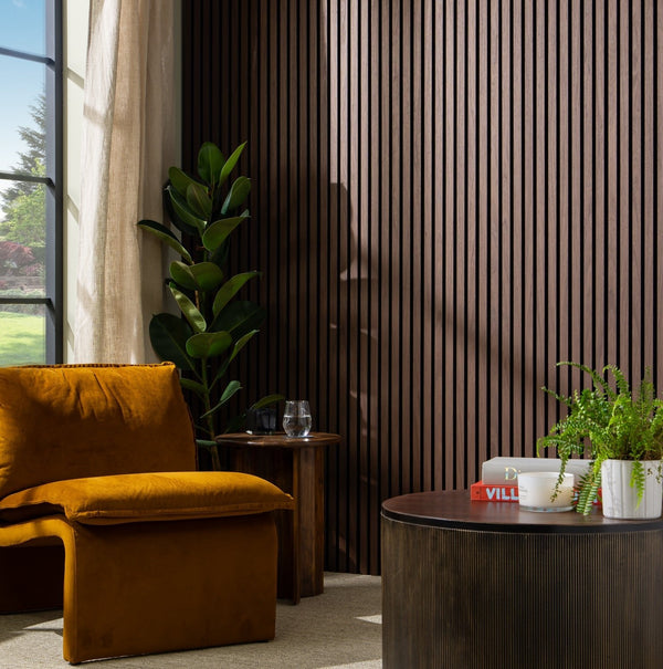 SlatWall Acoustic Black Walnut Panel