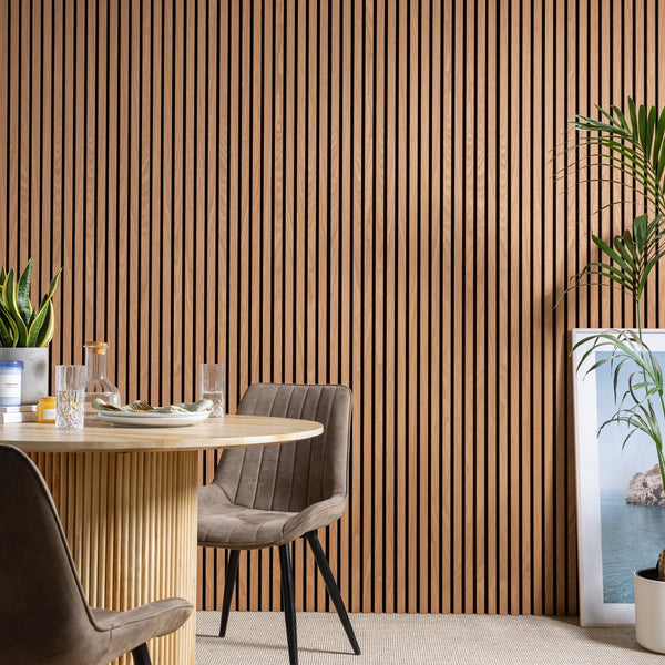 SlatWall Acoustic Golden Oak Panel