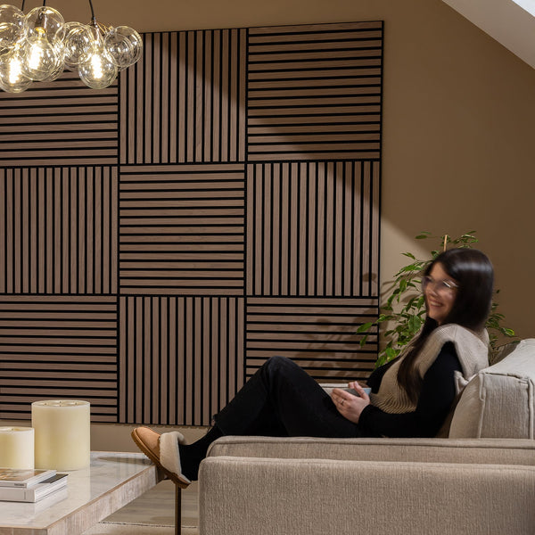 SlatWall Mini Walnut Panel